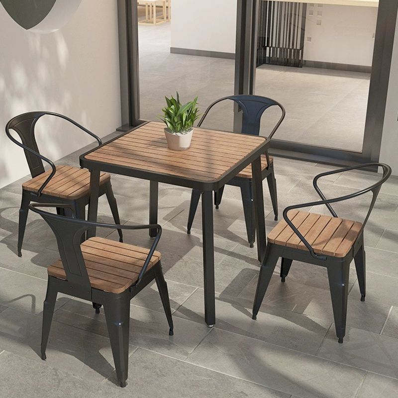 Industrial 1/2/5/7 Pieces Dining Set Reclaimed Wood Dining Table Set for Outdoor