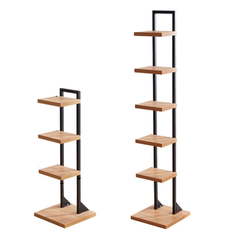 Contemporary Bookshelf Standard Engineered Wood Open Back Bookcase