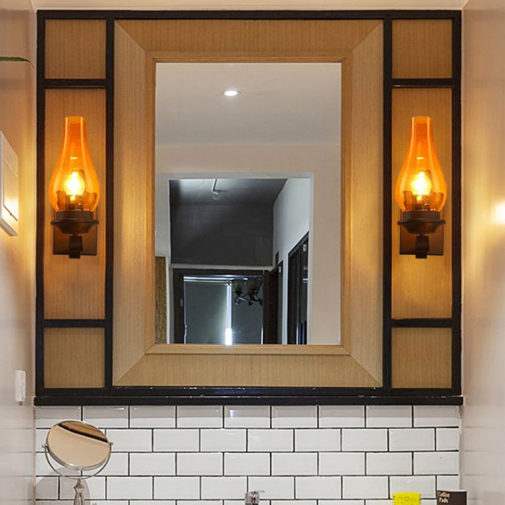 Retro Industrial Style Schattierte Wandleuchte Leuchten 1 Lichtglas -Leuchten