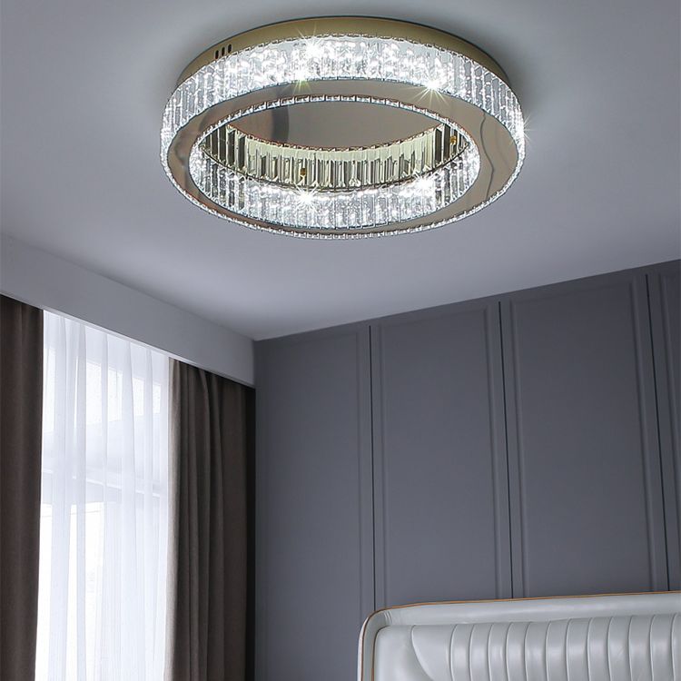 Gold Modern Flush Mounted Ceiling Lights LED Ceiling Mount Lighting for Living Room
