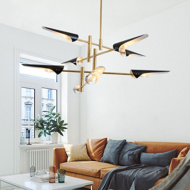 Shaded Living Room Ceiling Pendant Light Metal Simplicity Pendant Lighting Fixture