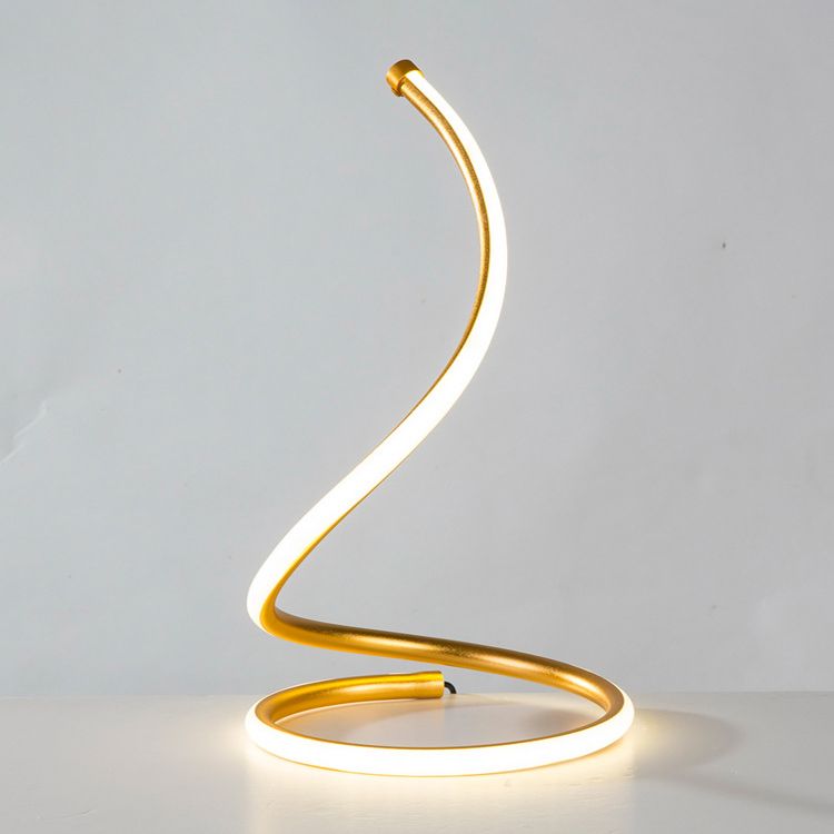 1 lampada da comodino lineare leggero lampade da comodino in metallo contemporaneo per camera da letto