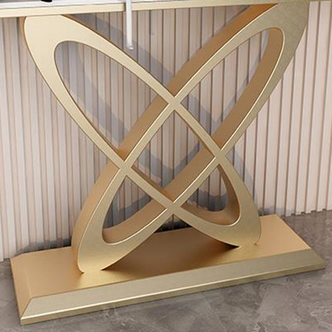 Contemporary Console Table Antique Finish Console Sofa Table in Stone