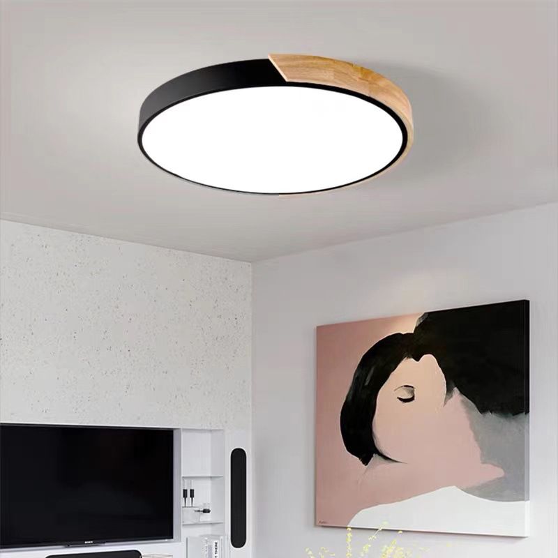 Acrylic Flush Ceiling Light Fixture Round 1-Light Modern Style Flush Mount Lighting