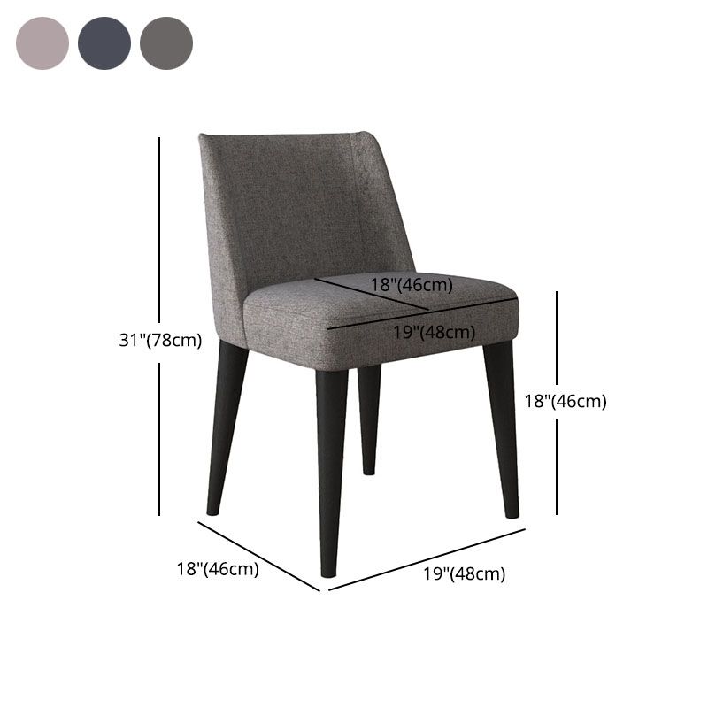 Sillas modernas silla sin brazo con patas de madera para cocina