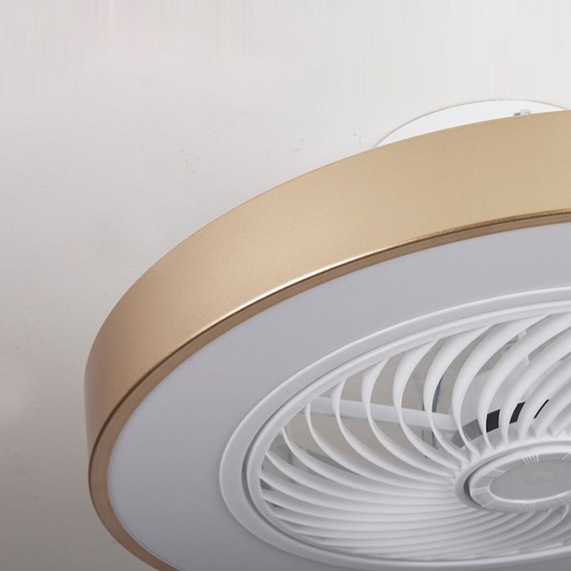 Geometric Ceiling Fan Light Modern Metal 1-Light LED Ceiling Fan for Living Room