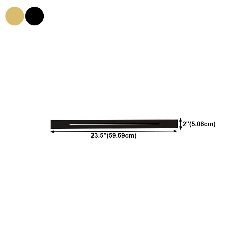 Linear Shape Metal Wall Lighting Idea Modern Style 1 Light Wall Mounted Light Fixture
