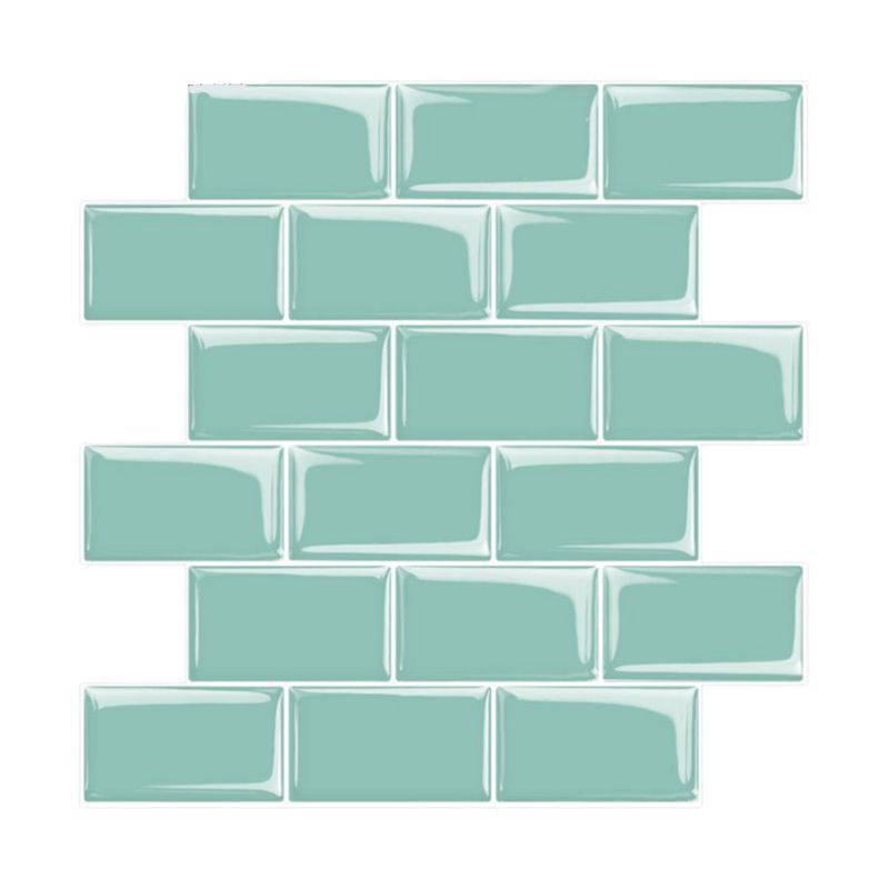 Peel and Stick Tiles Rectangle Stain Resistant PVC Subway Peel and Stick Tiles for Kitchen