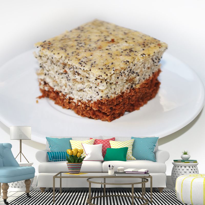 Sweet Dessert Mural Wallpaper Mildew Resistant Coffee Shop Wall Decor, Personalised Size