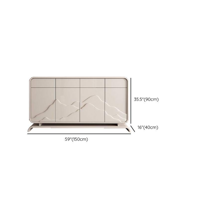 Modern Standard Cabinet White Drawers Included Accent Cabinet
