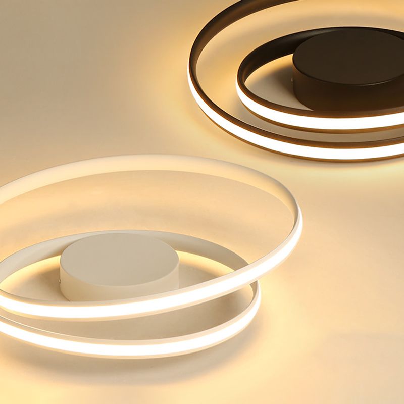 Plafonnier LED linéaire en silicone dans un plafonnier d'intérieur en aluminium de style concis moderne
