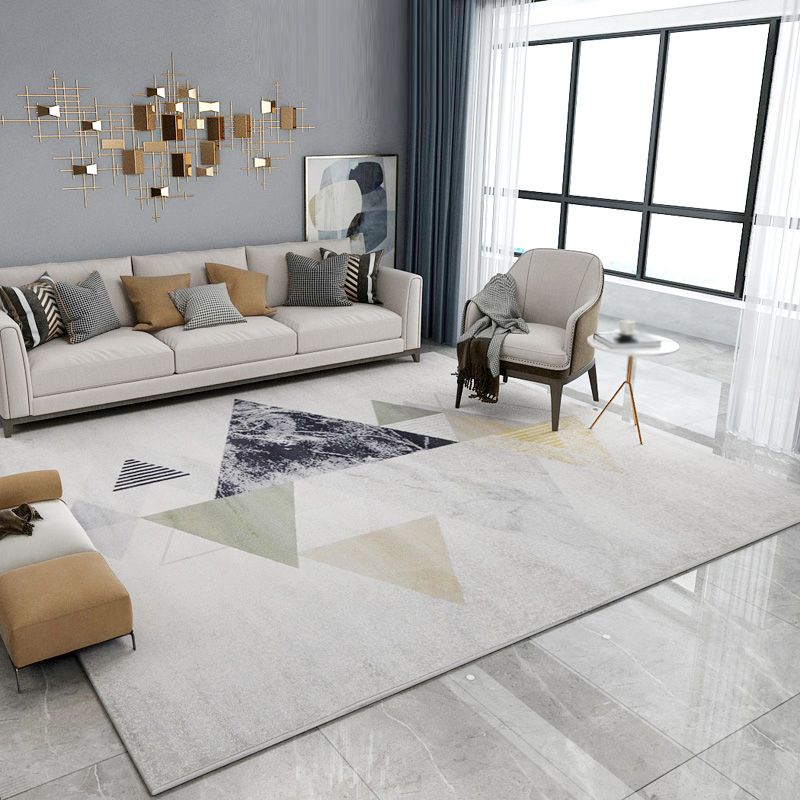 Antiek tapijt Modern abstract print Rug wasbaar polyester tapijt met niet-slipachter