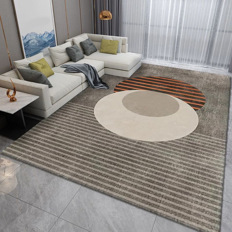 Green Color Piece Rug Polyester Indoor Rug Tear Resistant Rug for Living Room