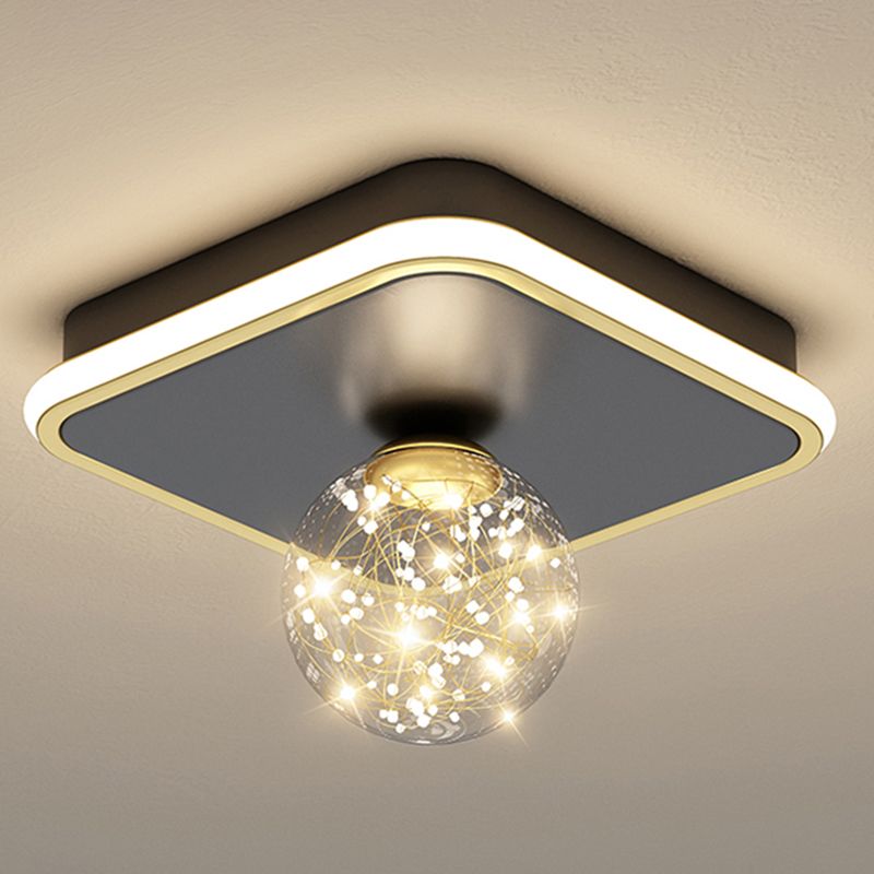 Hallway LED Flush Mount Light Minimalist Starry Glass Ceiling Light