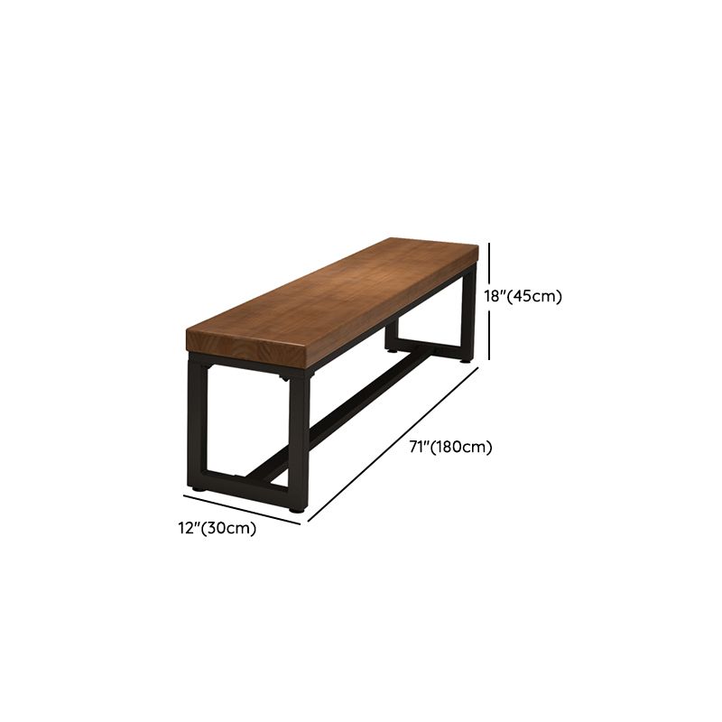 Modern Solid Wood Seating Bench Rectangle Bench for Restaurant