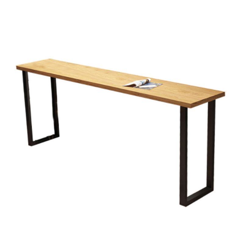 Modern 1/4/5 Pieces Bar Table Set Rectangle Wood Counter Table with High Stools for Cafe