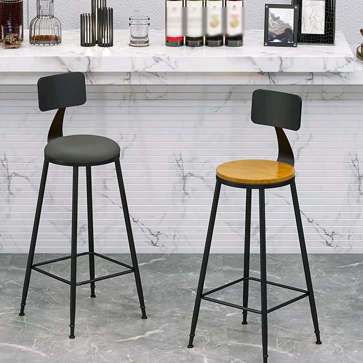 Industrial Style Bar-stool Metal Legs Counter Stool for Kitchen Bar