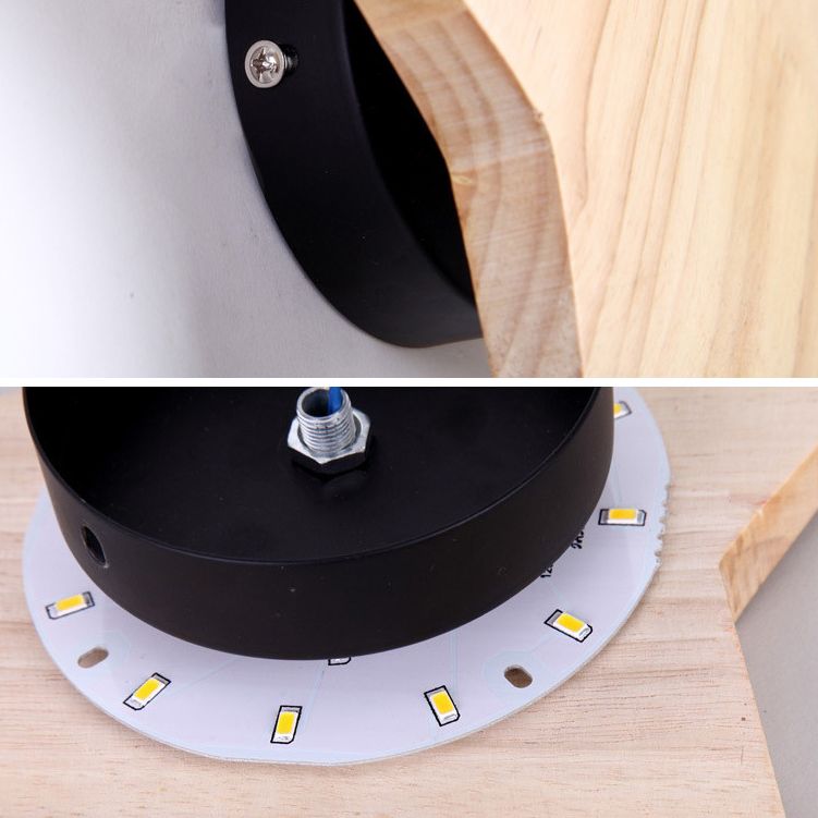 Illuminazione a led in legno di legno creativo forma a forma di illuminazione ambientale per camera da letto