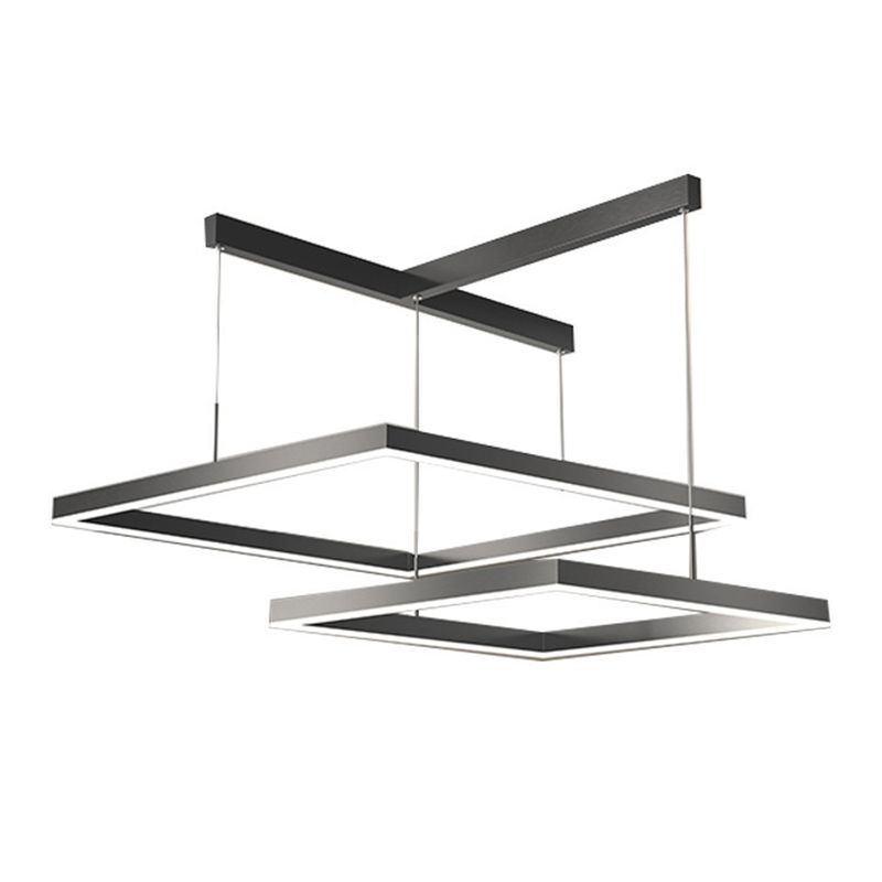 Luz de lámpara LED de estilo moderno de lámpara de lámpara de aluminio múltiples niveles de suspensión Luz
