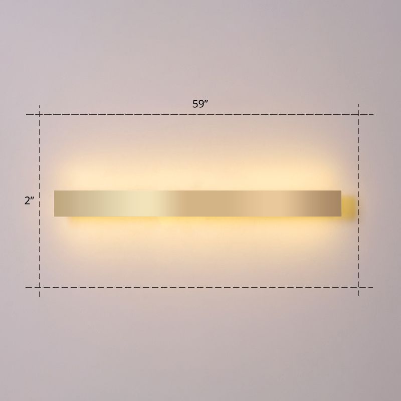 Aluminium staafvormige spoelwand SCONCE Minimalistisch goud vergulde LED -wandlampje voor woonkamer