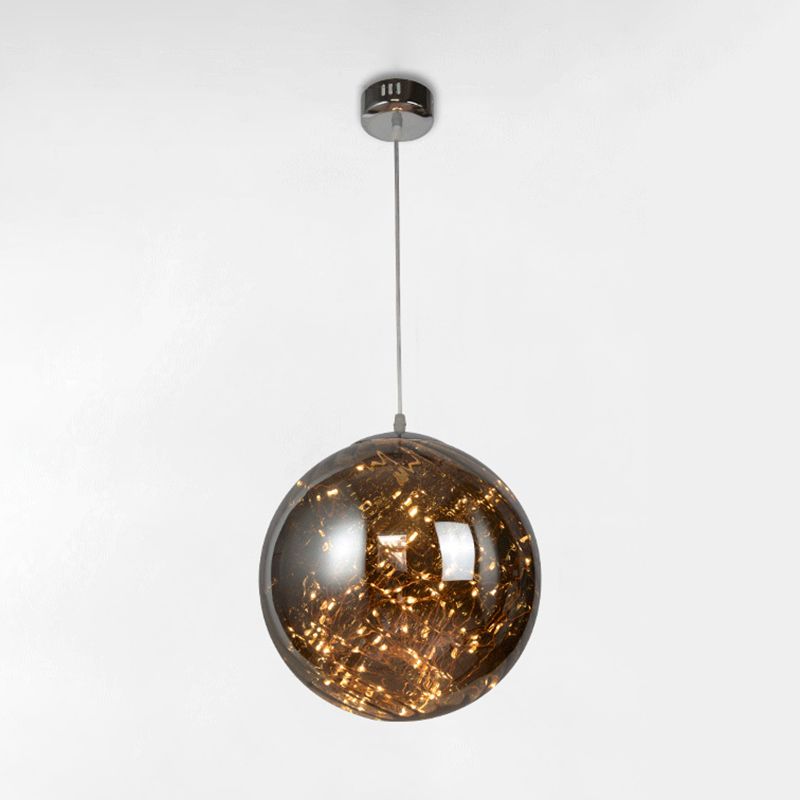 1-Light Blown Glass Suspension Pendant Light Contemporary Style Down Mini Pendant for Dining Room