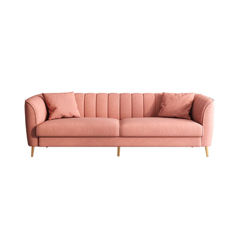 29.53"H Pink Upholstery Sofa with Sewn Pillow Back for Living Room