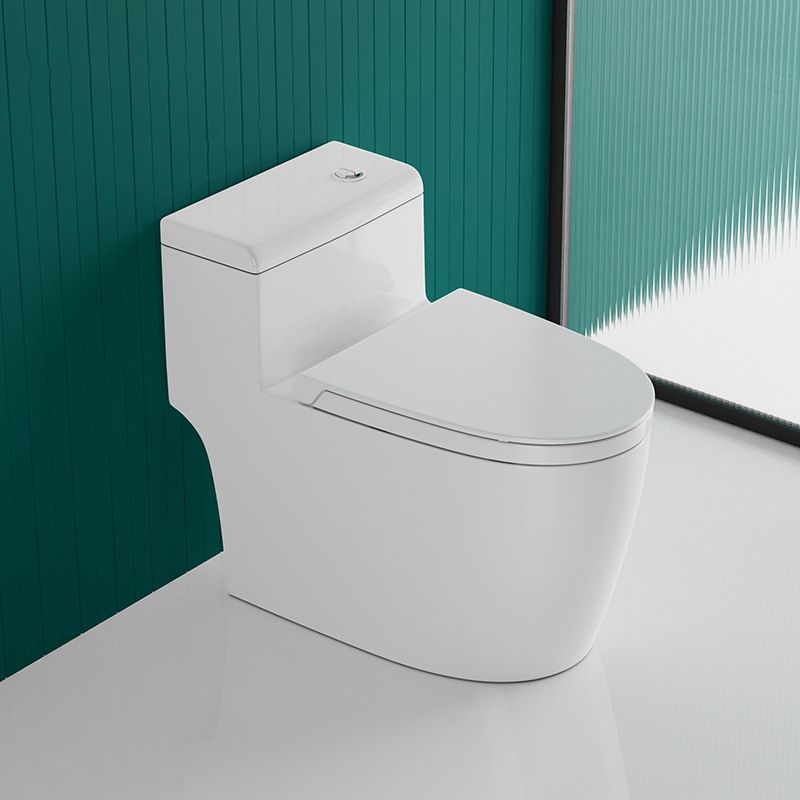Traditional One Piece Toilet Floor Mounted White Toilet Bowl for Washroom