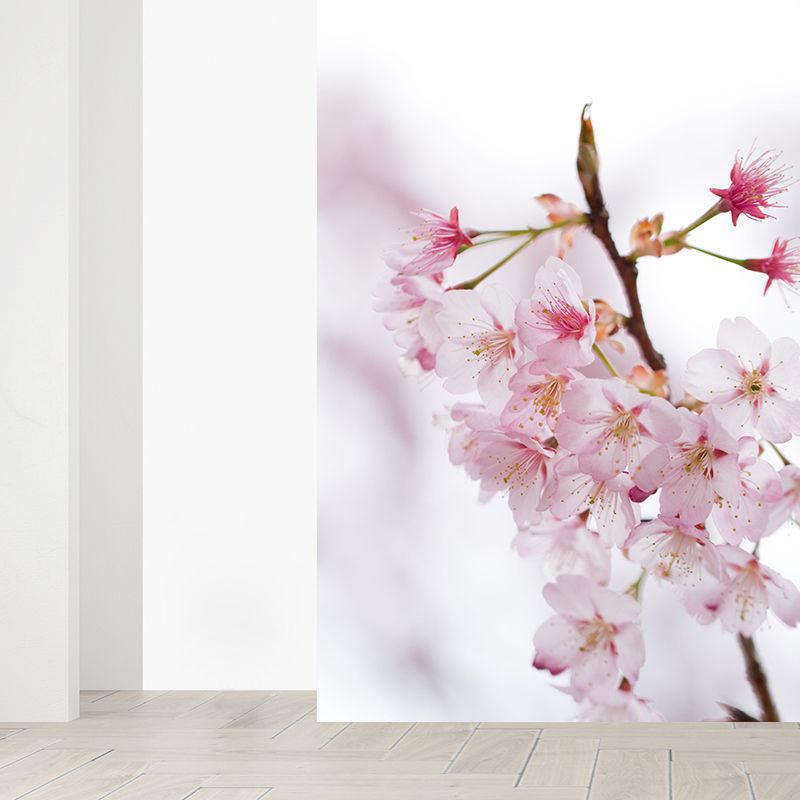 Water Resistant Cherry Mural Wallpaper Non-Woven Modern Wall Covering for House Interior