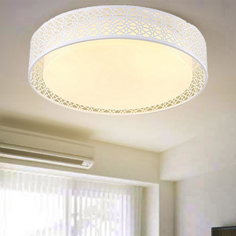 Acryl holle ronde plafondlicht moderne stijl led spoelplafondlamp in wit voor volwassen slaapkamer