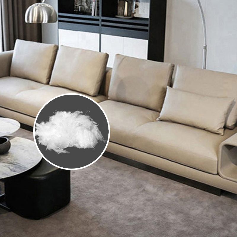 Scandinavian Light-grey Loose Back Square Arm Living Room Seating