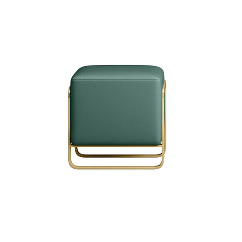 Luxurious Leather 2-Drawer Vanity Makeup Table Set in Dark Green