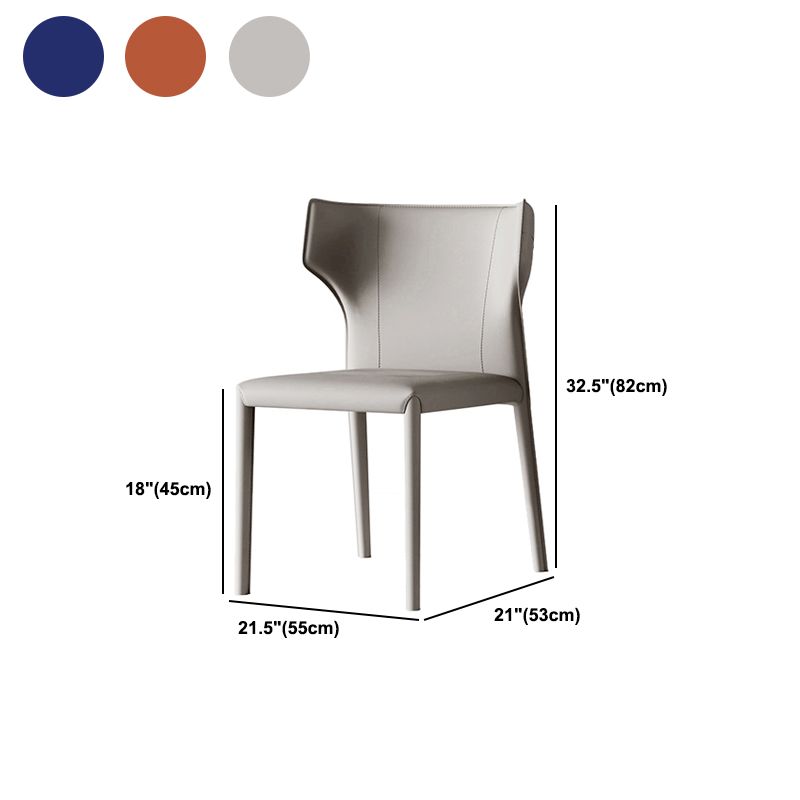 Matte Finish Dining Chair for Home Metal Modern Indoor Side Chair