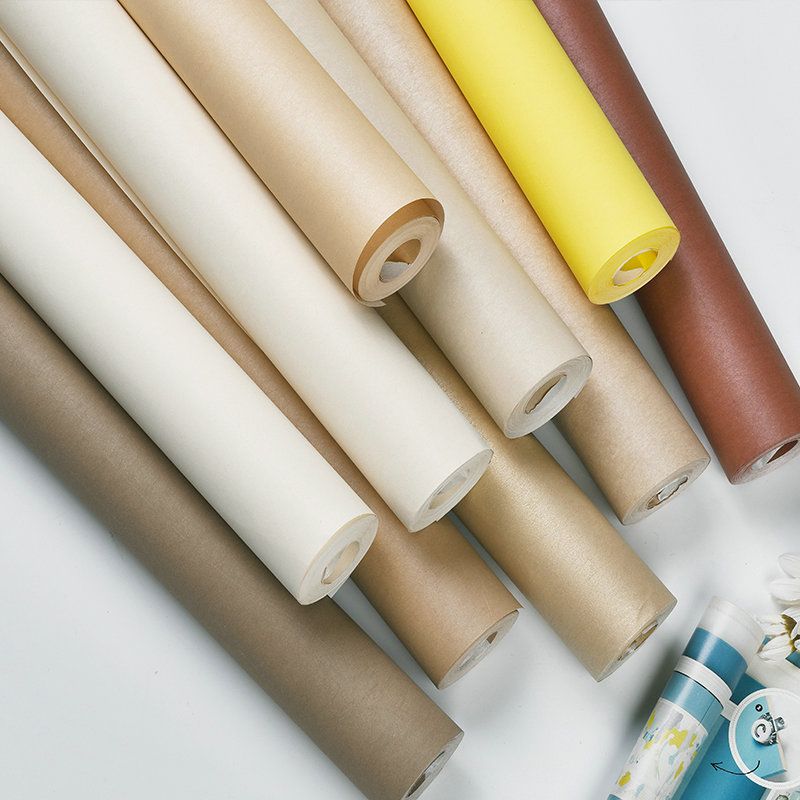 Pure Color Wallpaper Roll Modern Stain Resistant Living Room Wall Art, 57.1-sq ft