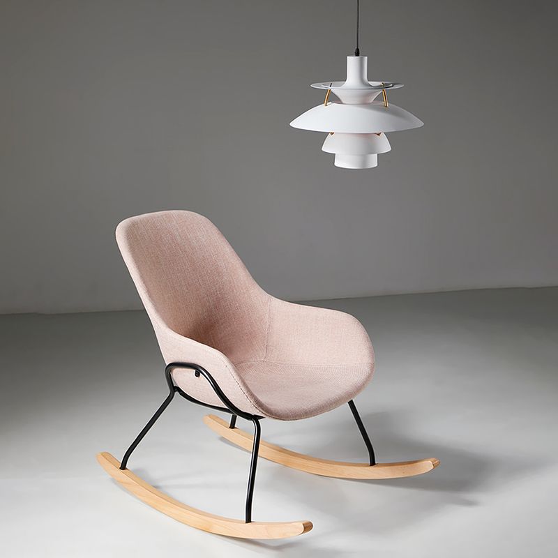 Linen Sled Base Chair 35.43" Wide Arms Included Chair with Black Legs