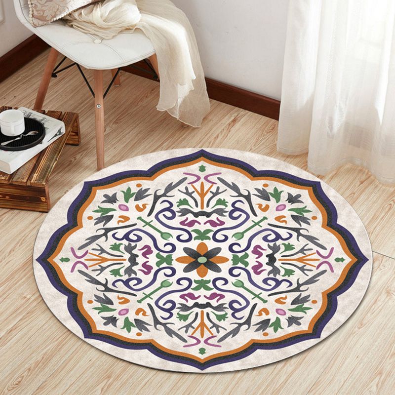 Rose Red Rug Polyester Graphic Indoor Rug Washable Rug for Drawing Room