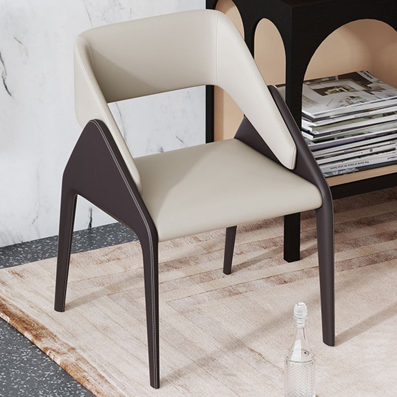 Open Back Side Dining Chairs Modern Upholstered Dining Accent Chair