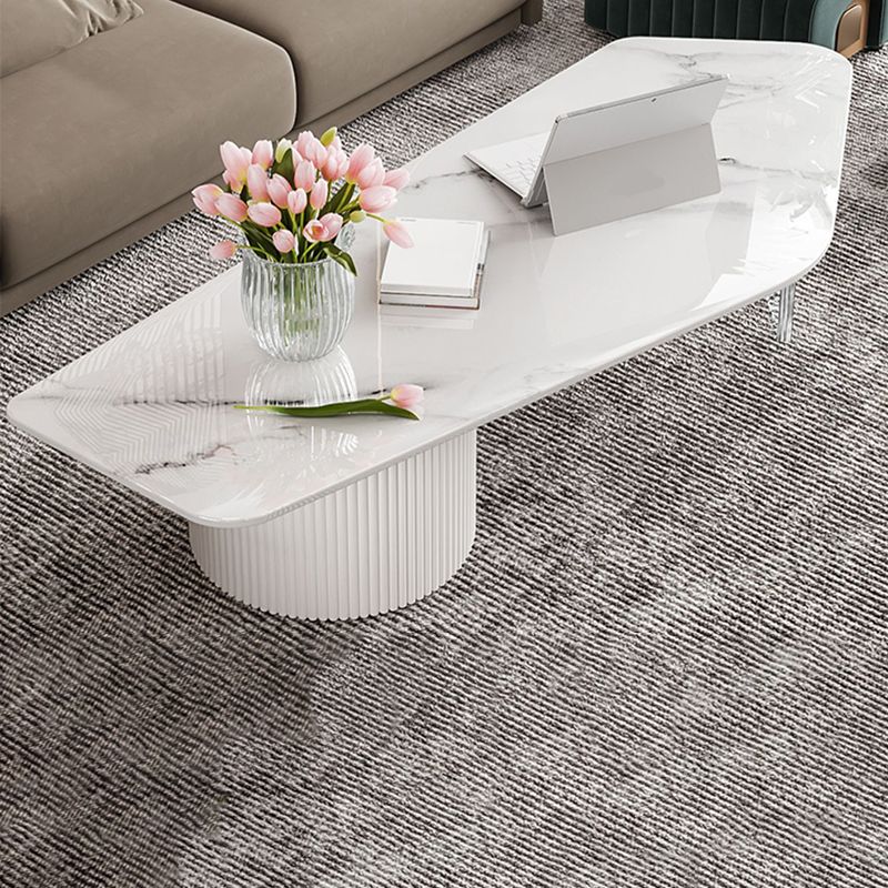 Modern Acrylic Legs Coffee Table Nesting Coffee Table Set for Living Room