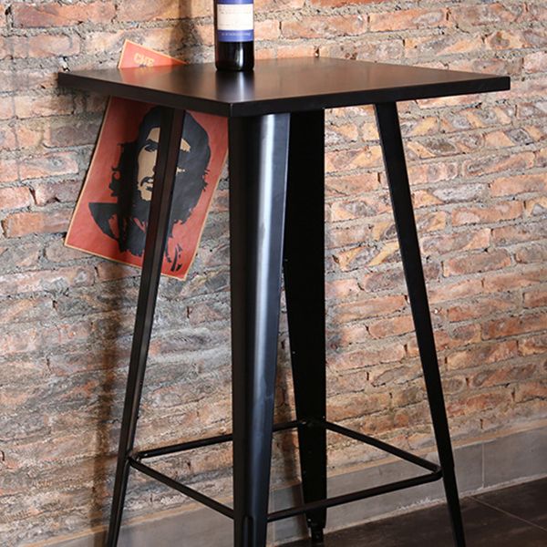 1/3/4/5 Pieces Industrial Bar Table Set Iron Bistro Set with Stools