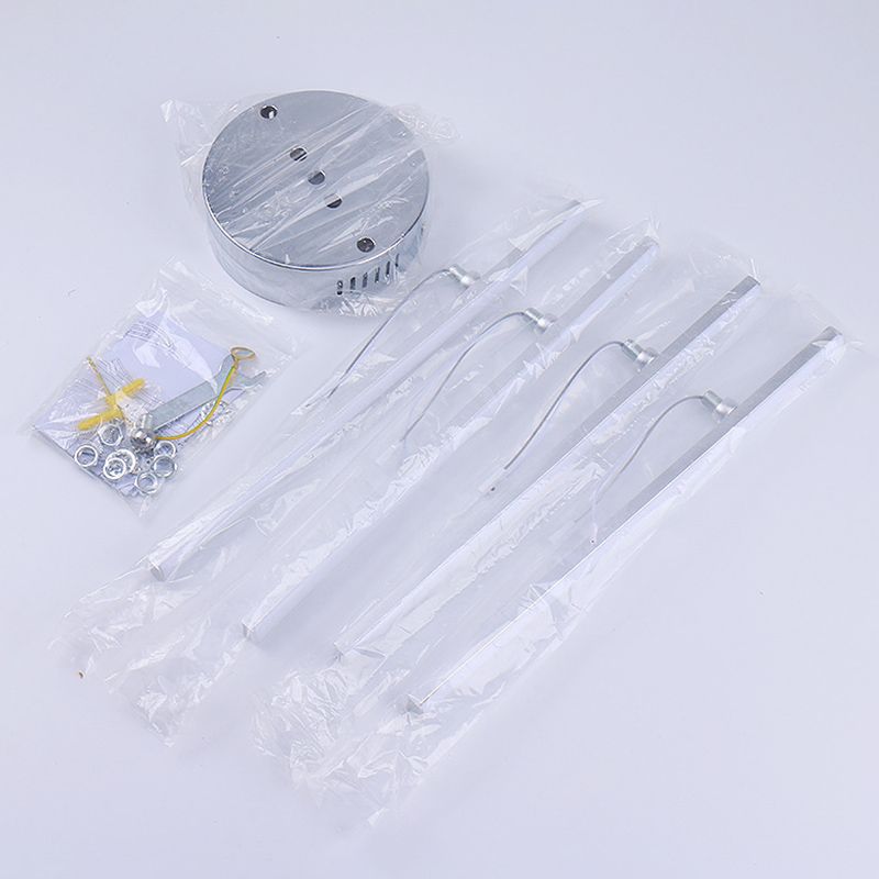 Plafonnier LED à lignes parallèles de Style moderne, luminaire de couloir simple en aluminium en argent