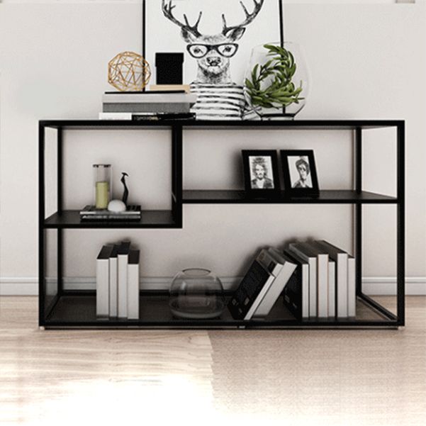 29.53-inch Tall Modern Console Table Iron Accent Table with Shelves