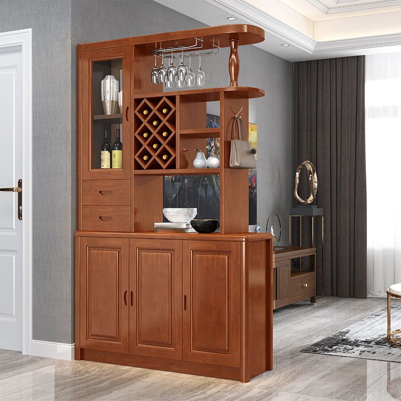 Contemporary Solid Wood Cabinet 78.74" H Accent Cabinet with Drawer and Door