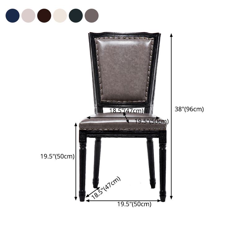 Silla sin brazos de comedor de madera tradicional, silla lateral de comedor con respaldo abierto para uso doméstico