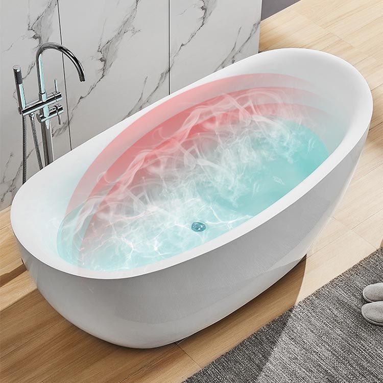 Modern Acrylic Bathtub Home and Hotel Freestanding Bath Tub in White