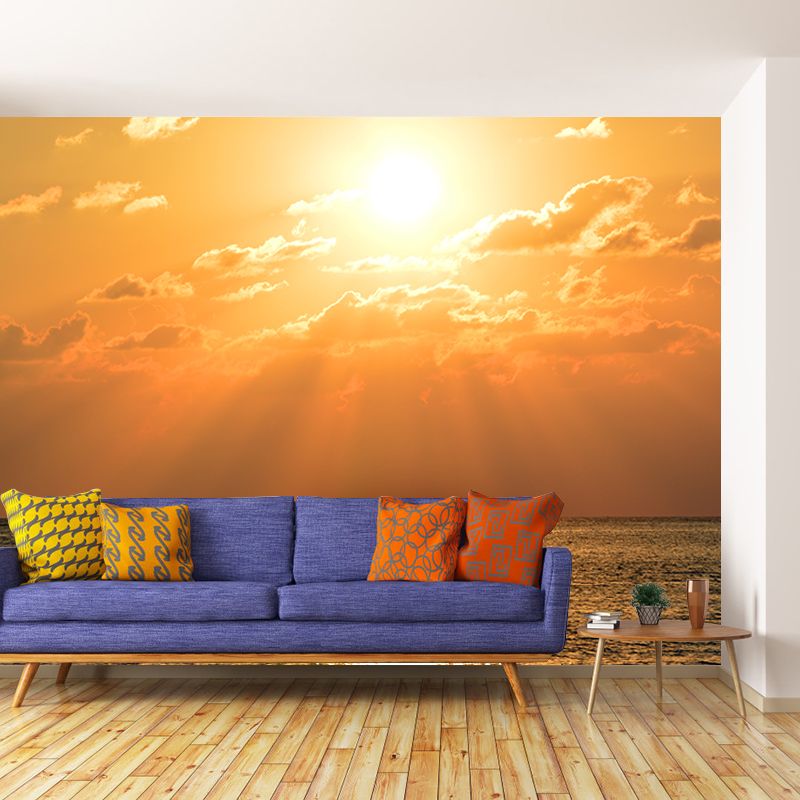 Cloudscape Wallpaper Mural Simple Style Girls Room Mural for Wall Decor