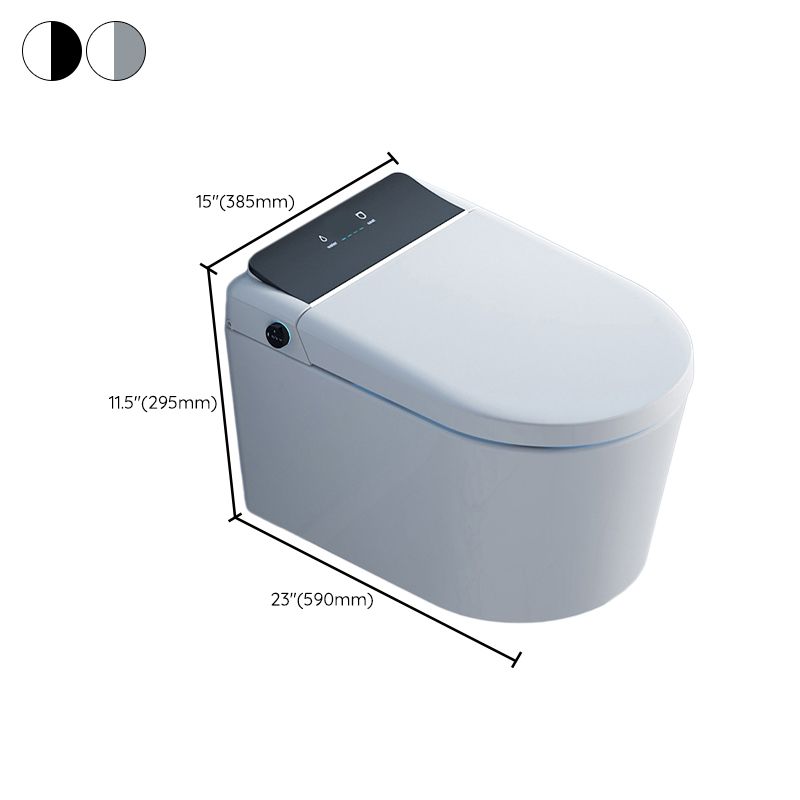 Contemporary Siphon Jet Toilet Bowl One-Piece Toilet Wall Mount ABS Flush Toilet