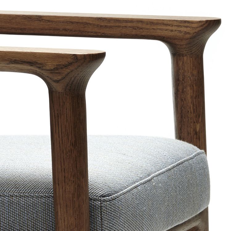 Le bois de frêne de style traditionnel préside des chaises de salle à manger de cuisine à bras arrière solide