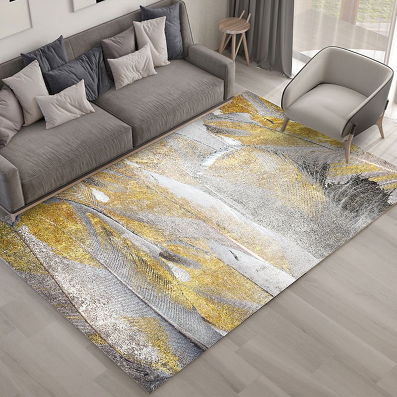 Contemporary Geometric Print Carpet Polyester Indoor Rug Stain Resistant Rug for Living Room