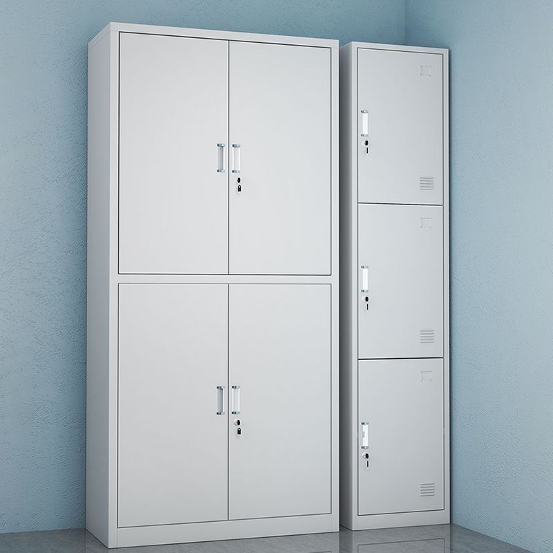 Contemporary Metal Wardrobe Cabinet Hinged Wardrobe Armoire for Home