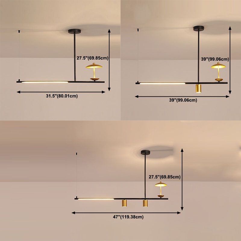 Postmoderne LED -Inselbeleuchtungsschirme -Form -Aluminiumhänge -Leuchte