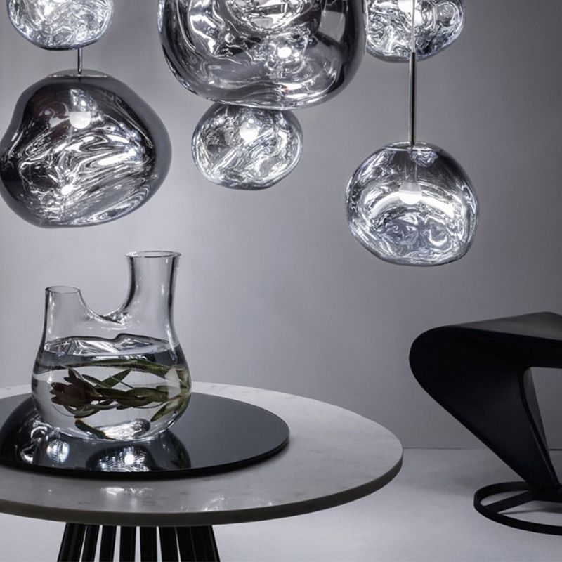 1-Ligth mondgeblazen glazen hanglampverlichtingsarmaturen Minimalisme plafondhanger voor slaapkamer